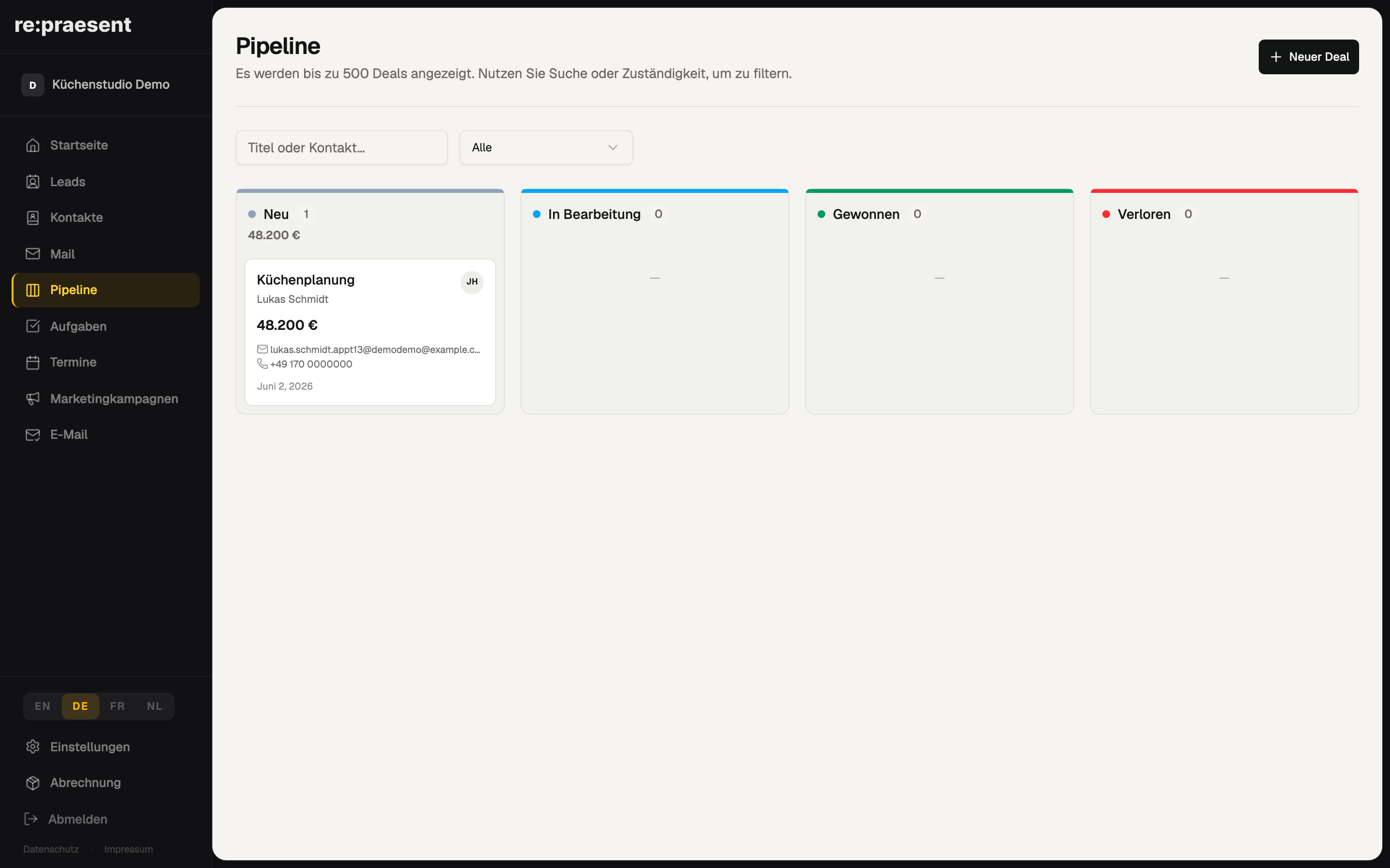 CRM — Pipeline und Chancen