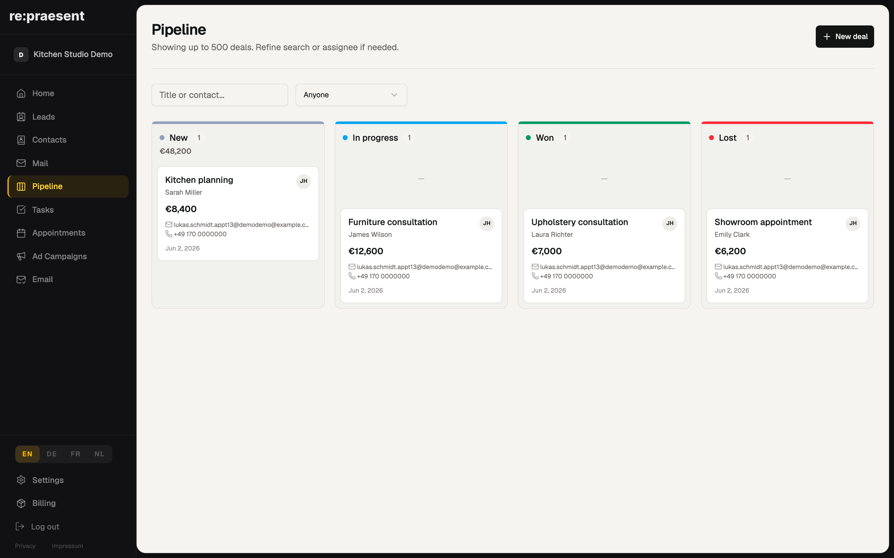 CRM per location