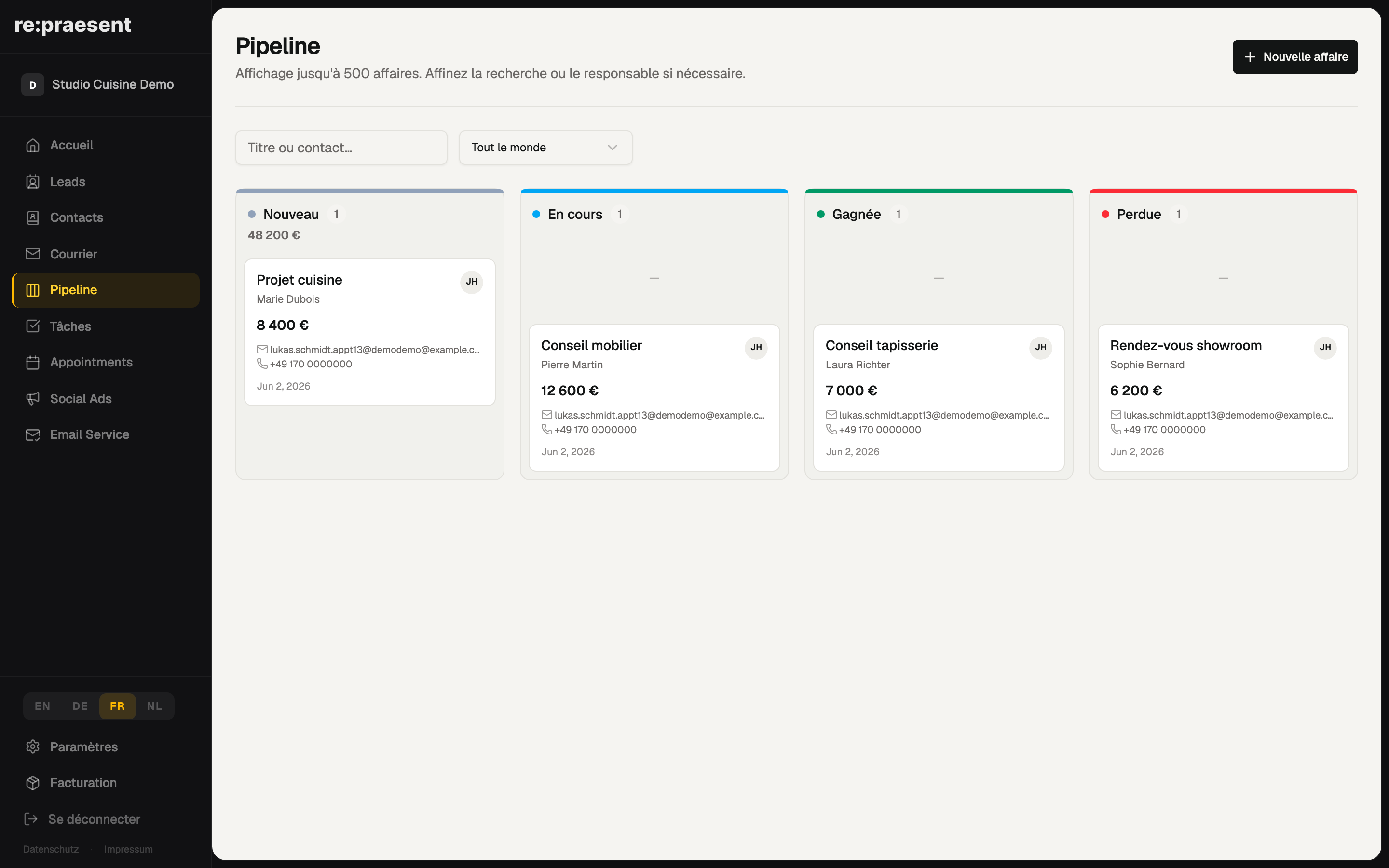 CRM per location