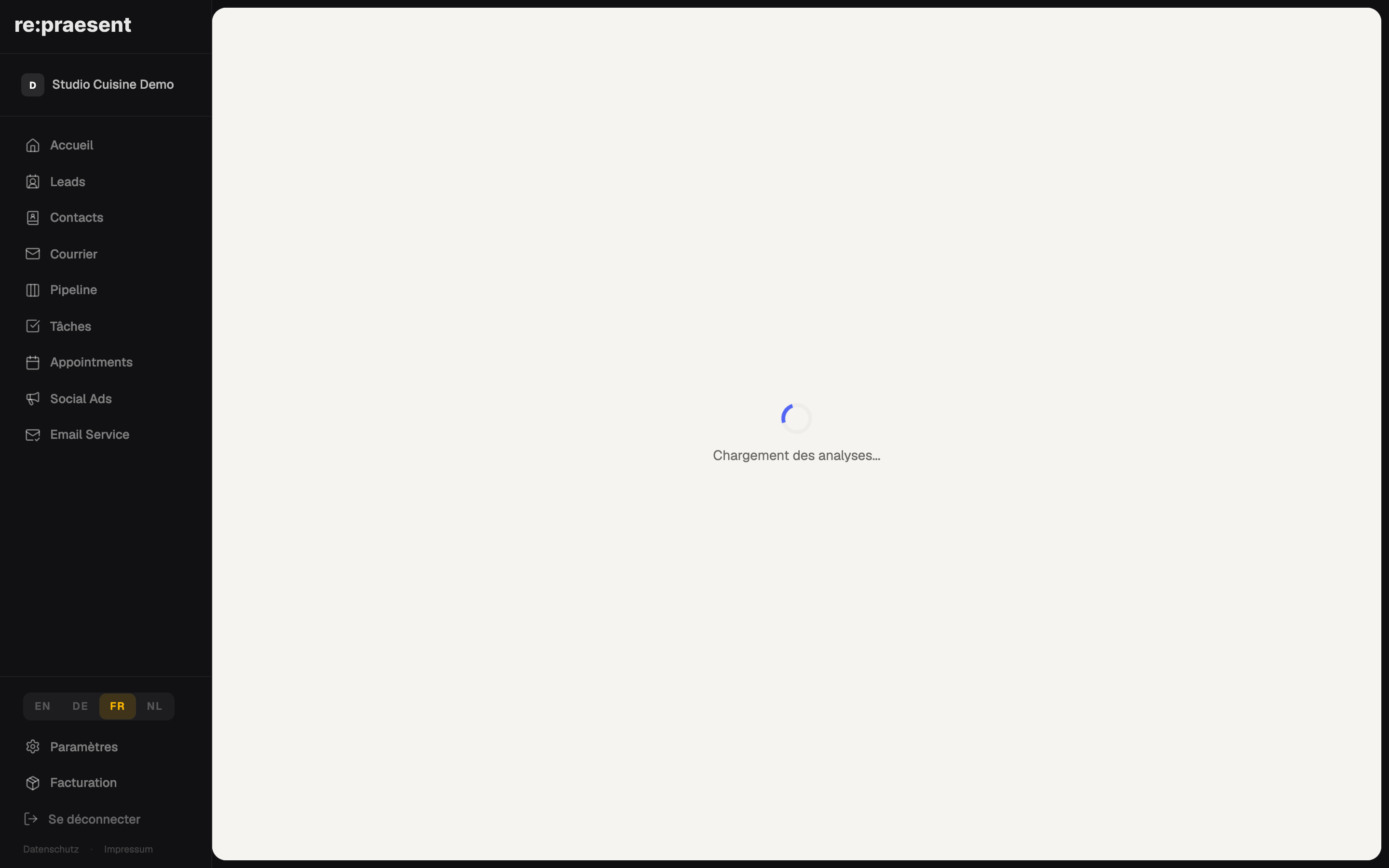 Analytics — visiteurs et sources